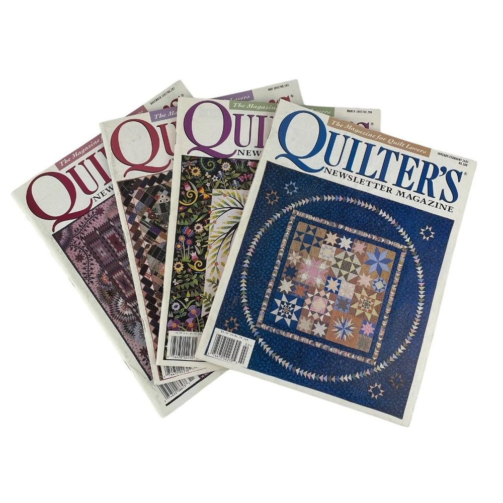 Quilter's Newsletter Magazine Vintage‎ 1997 Lot of 4